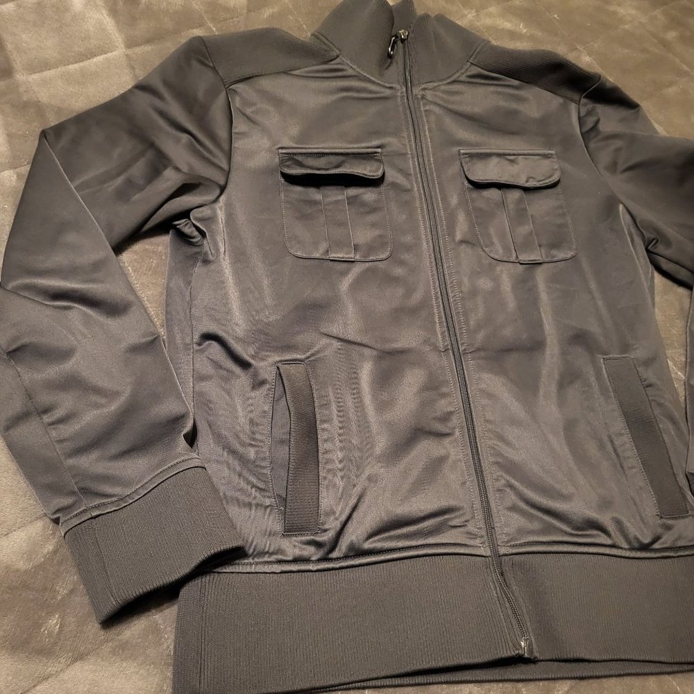 Apt 9 Women's Zipper Jacket with Pockets, Gray, Medium - Picture 2 of 8